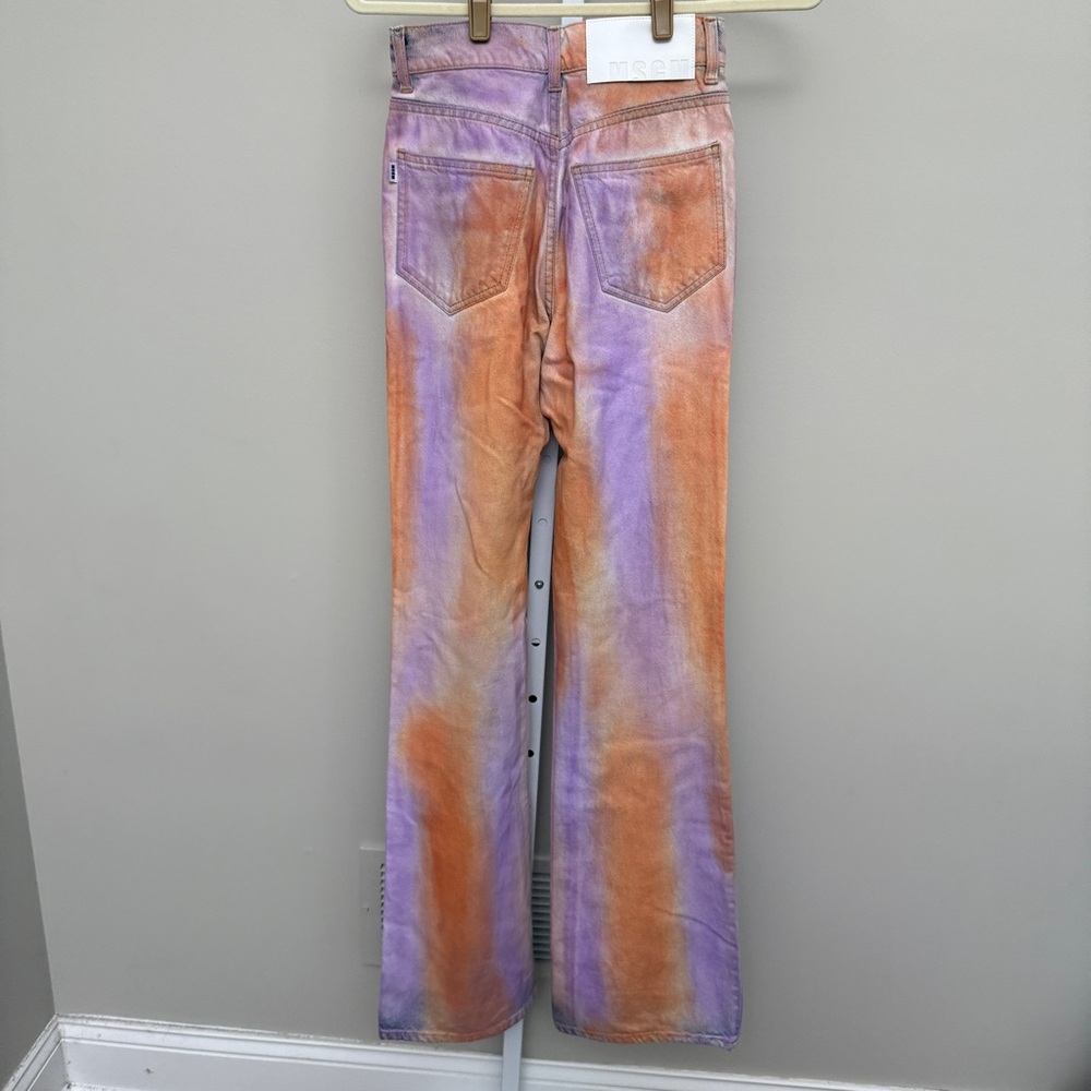 MSGM Lilac & Orange Denim Pants size IT 38/ us 0 - Picture 7 of 9